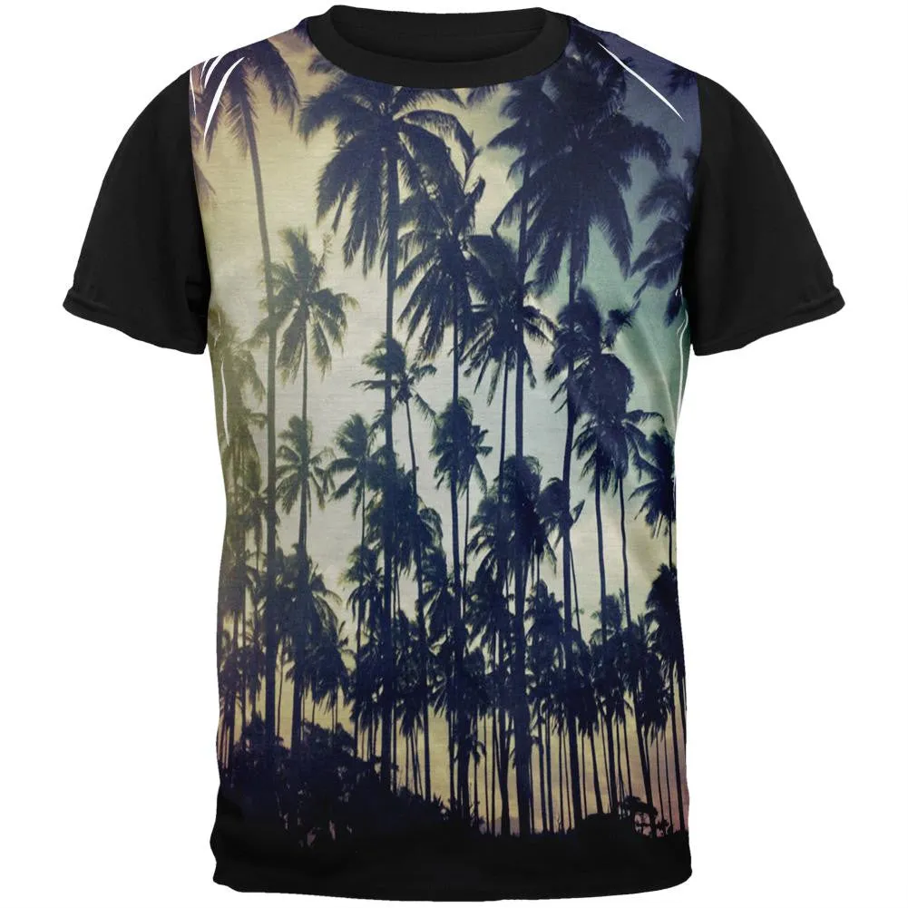 Palm Trees Adult Black Back T-Shirt sold by Old Glory