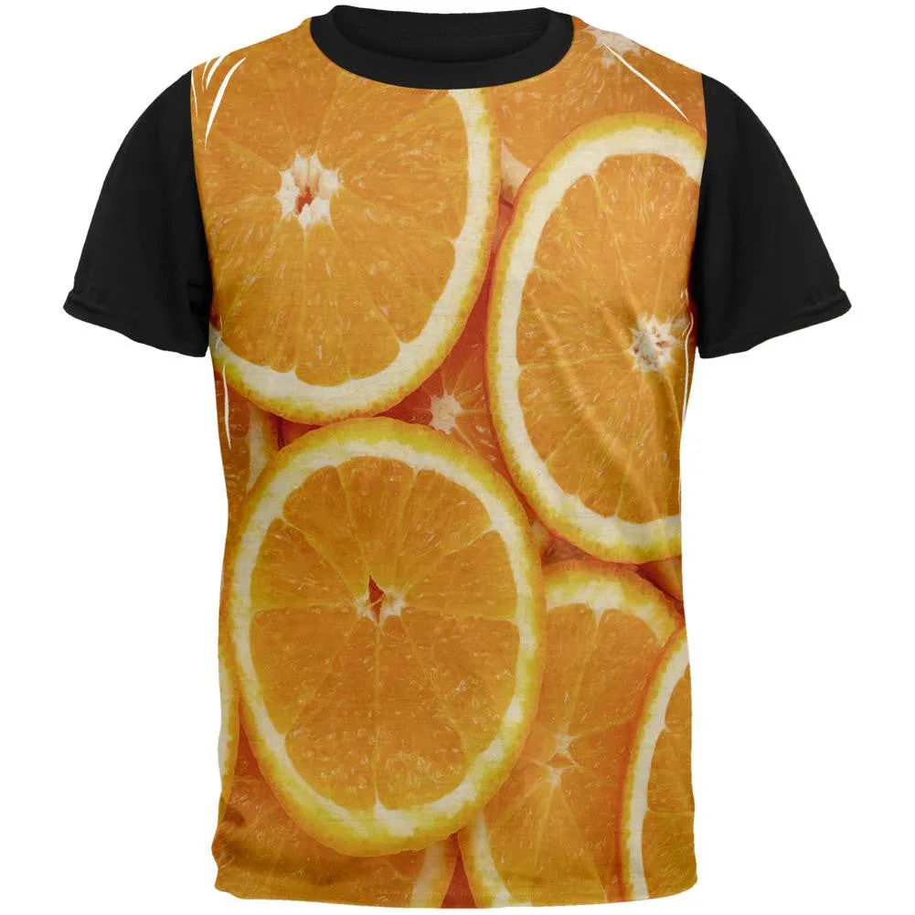Orange Oranges Citrus Adult Black Back T-Shirt sold by Old Glory