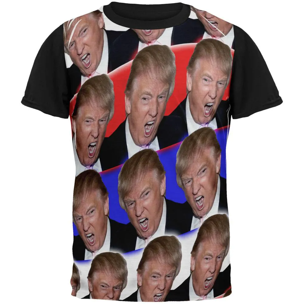 Election 2016 Trump Make America Great Funny All Over Mens Black Back T Shirt sold by Old Glory