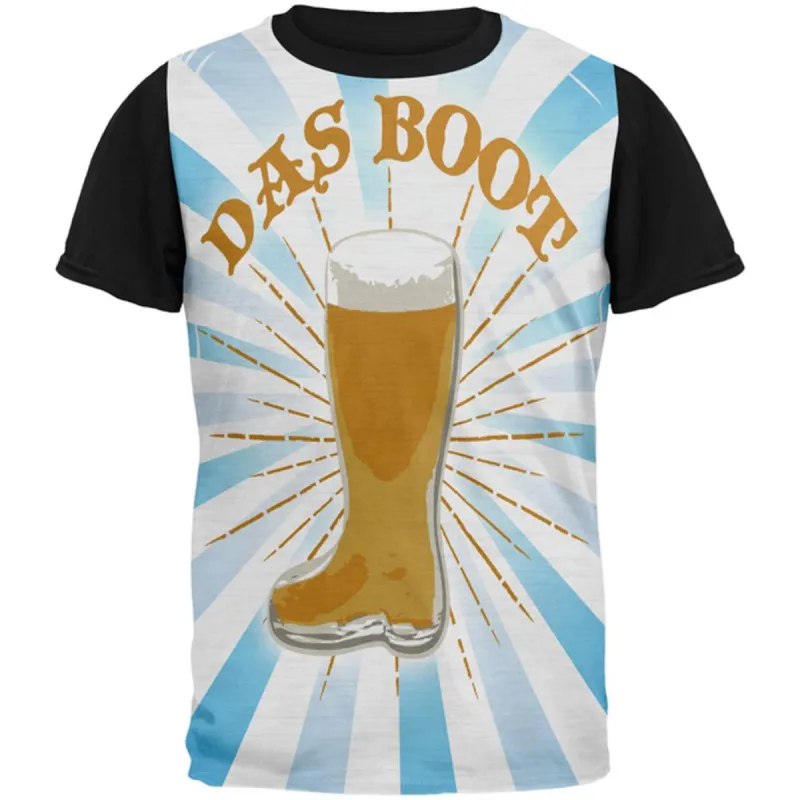 Oktoberfest Das Boot Beer Mug All Over Mens Black Back T Shirt sold by Old Glory