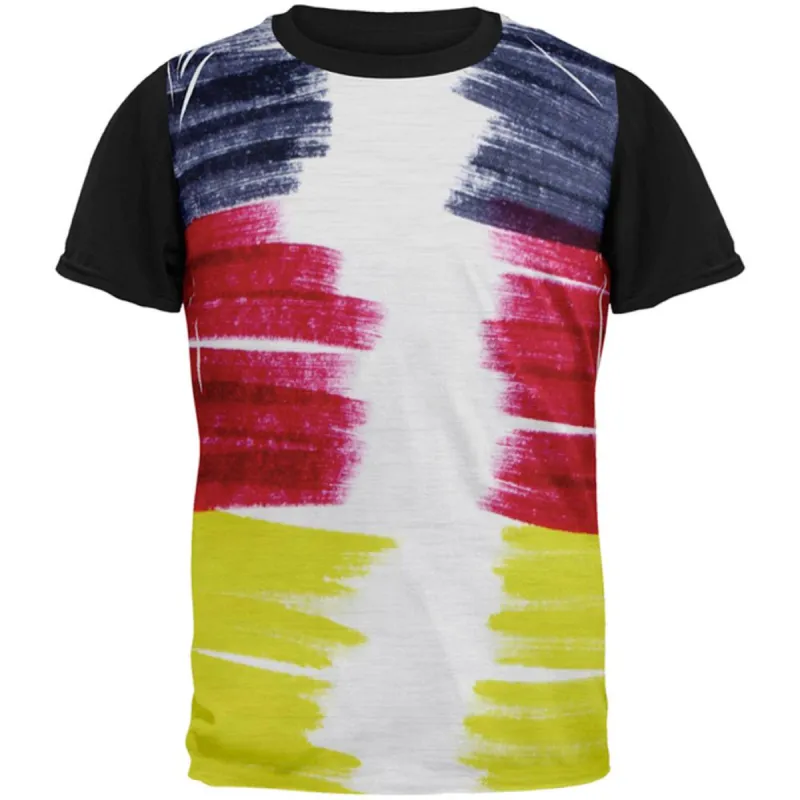 Oktoberfest Color Me German All Over Mens Black Back T Shirt sold by Old Glory