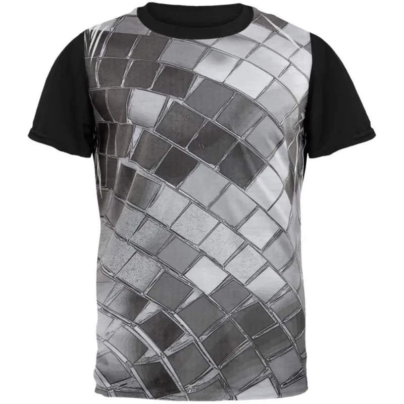 Non Metallic Disco Ball Adult Black Back T-Shirt sold by Old Glory