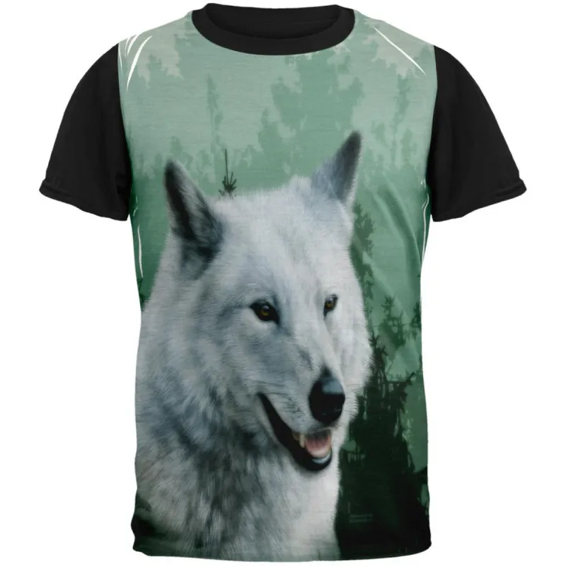 Lone Wolf Adult Black Back T-Shirt sold by Old Glory