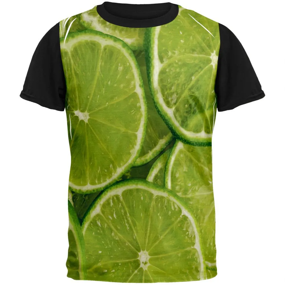 Lime Limes Citrus Adult Black Back T-Shirt sold by Old Glory