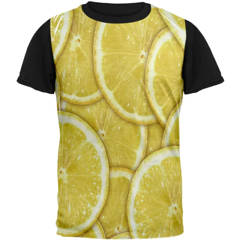 Lemon Lemons Citrus Adult Black Back T-Shirt sold by Old Glory