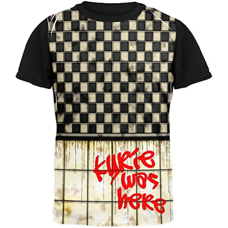 KYRIE Was Here Graffiti Adult Black Back T-Shirt sold by Old Glory