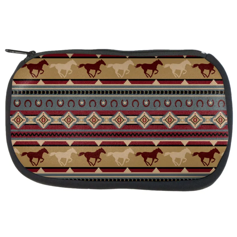Southwestern Wild Horses Pattern Makeup Bag sold by Old Glory