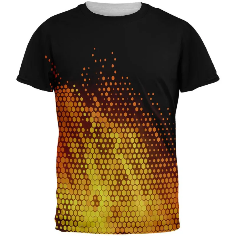 Digital Fire Adult Black Back T-Shirt sold by Old Glory