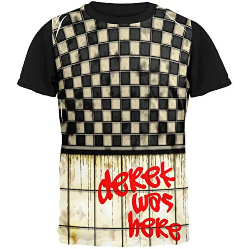 DEREK Was Here Graffiti Adult Black Back T-Shirt sold by Old Glory