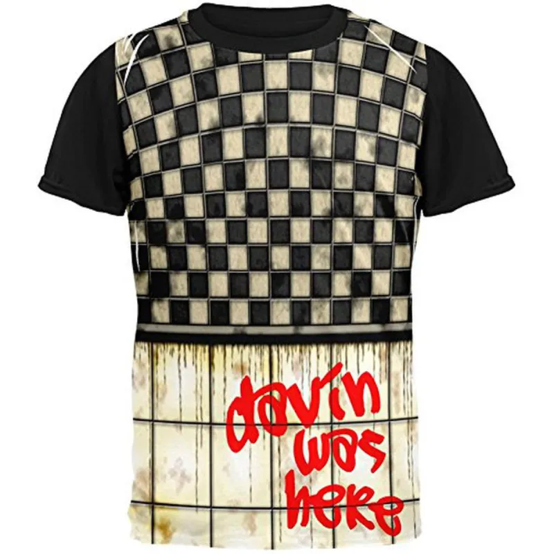 DAVIN Was Here Graffiti Adult Black Back T-Shirt sold by Old Glory