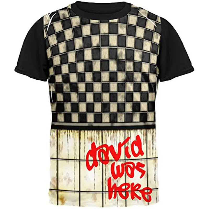 DAVID Was Here Graffiti Adult Black Back T-Shirt sold by Old Glory