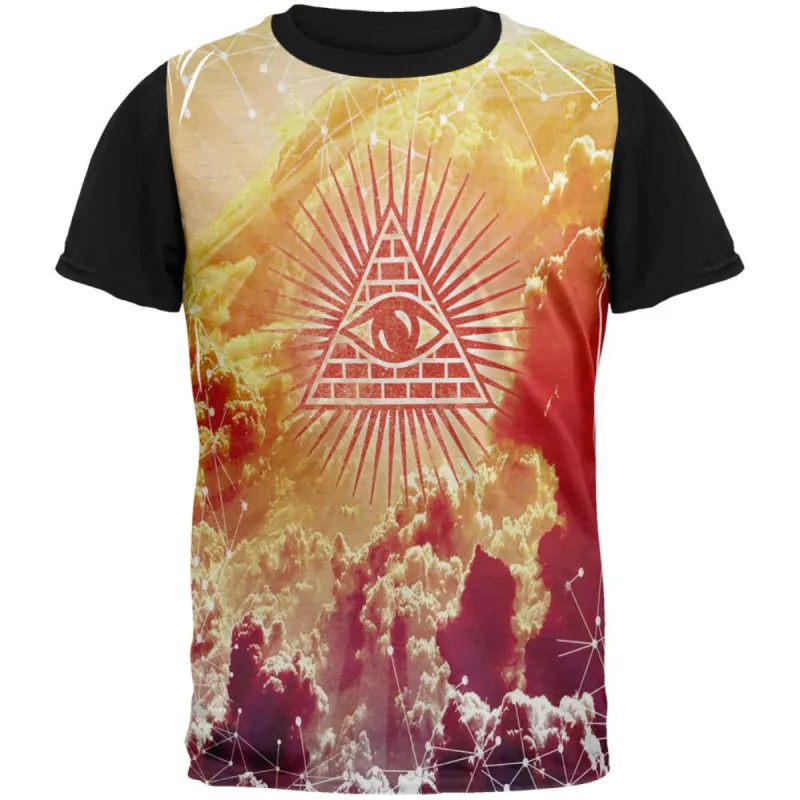 Illuminati Clouds Adult Black Back T-Shirt sold by Old Glory