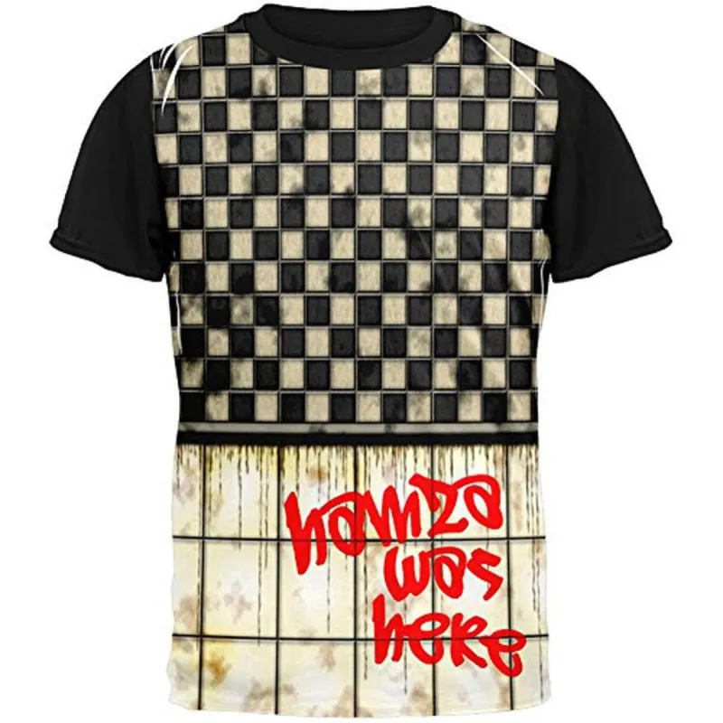 HAMZA Was Here Graffiti Adult Black Back T-Shirt sold by Old Glory