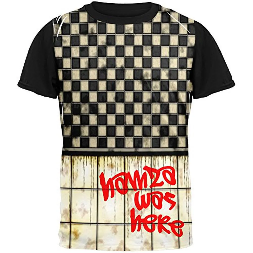 HAMZA Was Here Graffiti Adult Black Back T-Shirt sold by Old Glory
