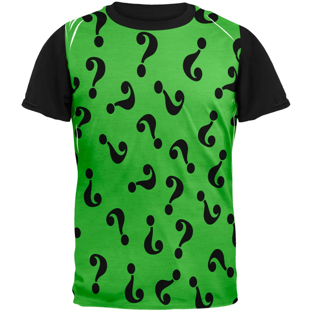 Halloween Riddle Me This Costume Adult Black Back T-Shirt sold by Old Glory product image thumbnail 2