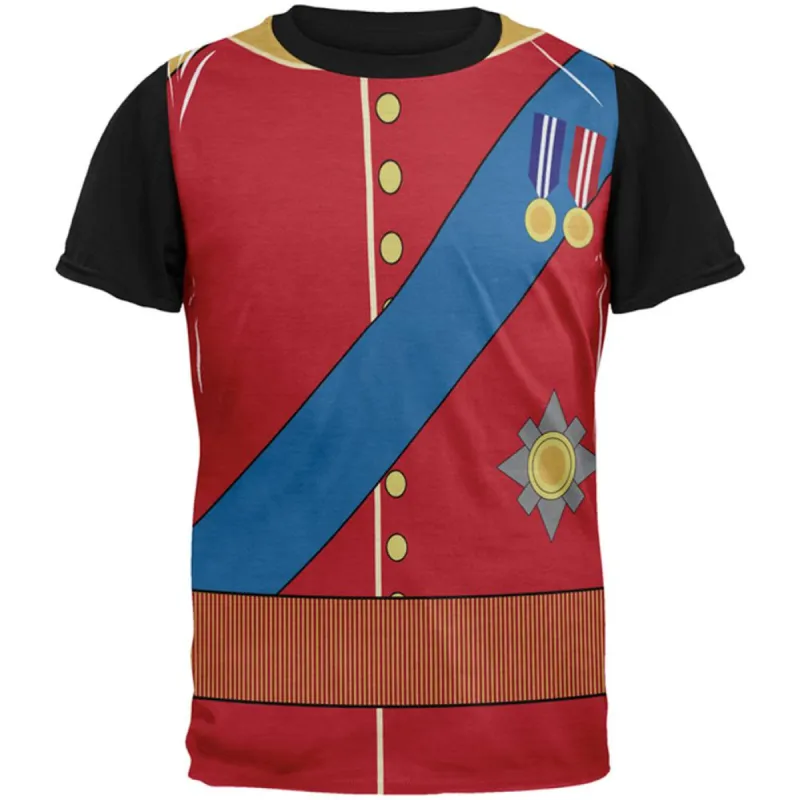 Halloween Prince Charming William Costume All Over Mens Black Back T Shirt sold by Old Glory