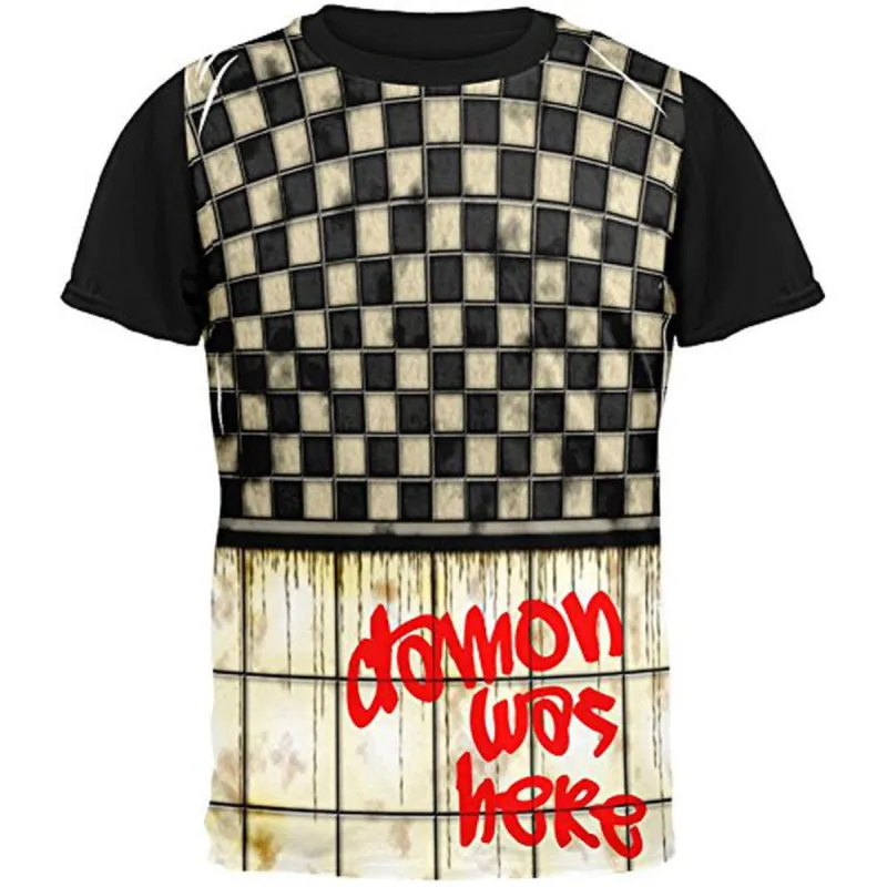 DAMON Was Here Graffiti Adult Black Back T-Shirt sold by Old Glory