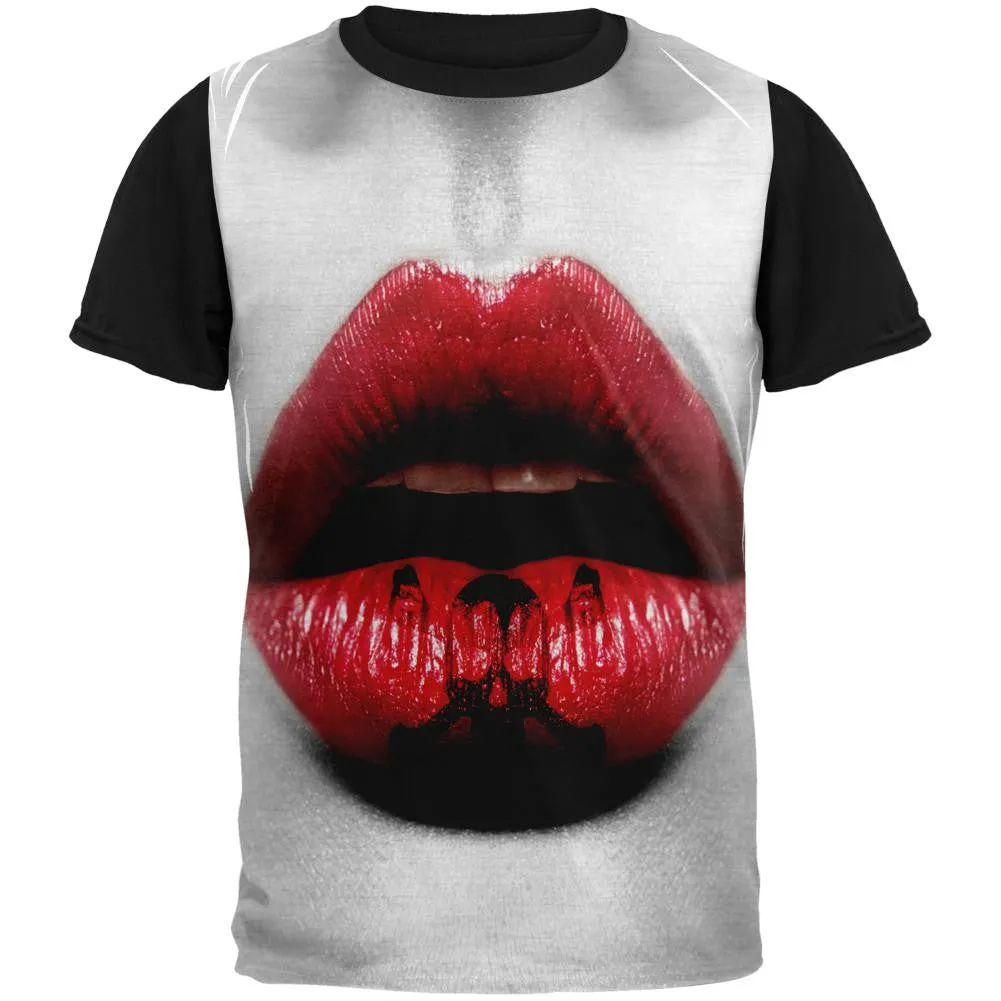 Halloween Kiss of Death Adult Black Back T-Shirt sold by Old Glory