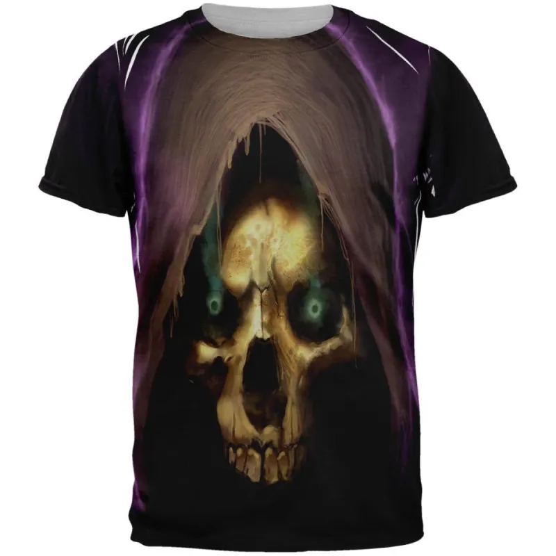 Halloween Grim Reaper Adult Black Back T-Shirt sold by Old Glory
