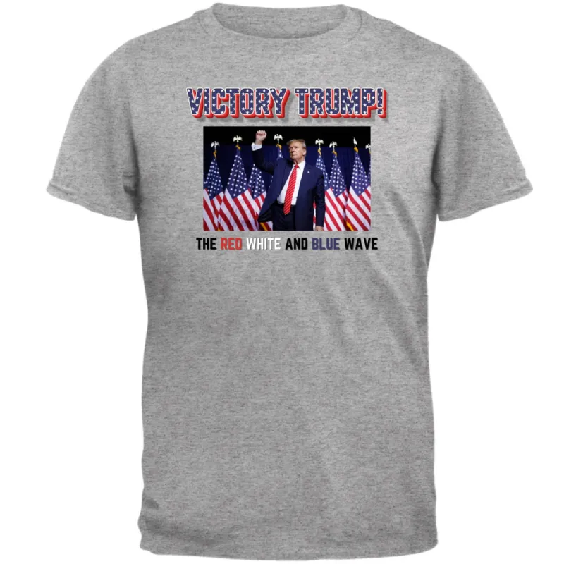 Victory Donald Trump The Red White and Blue Wave Mens T Shirt sold by Old Glory