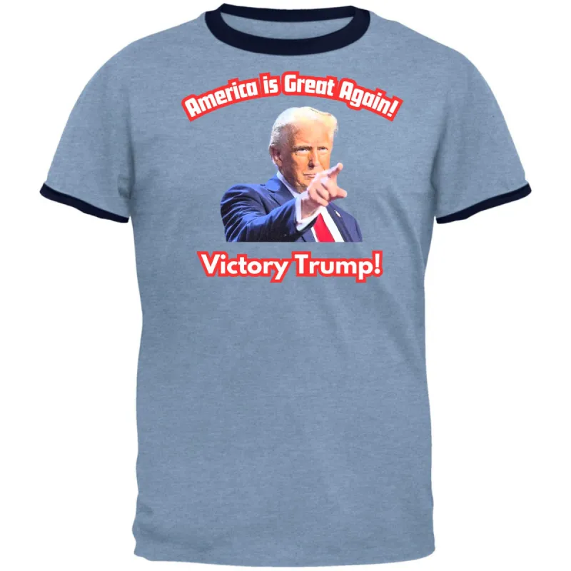 America is Great Again Victory Donald Trump 20024 Mens Ringer T Shirt sold by Old Glory