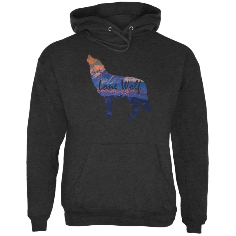 Lone Wolf Lanscape Mens Hoodie sold by Old Glory