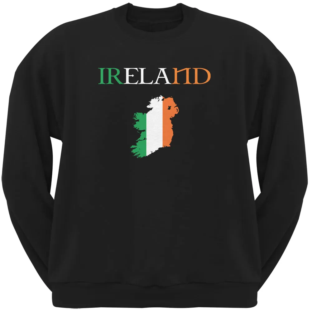 St. Patricks Day - Ireland Map Black Adult Sweatshirt sold by Old Glory