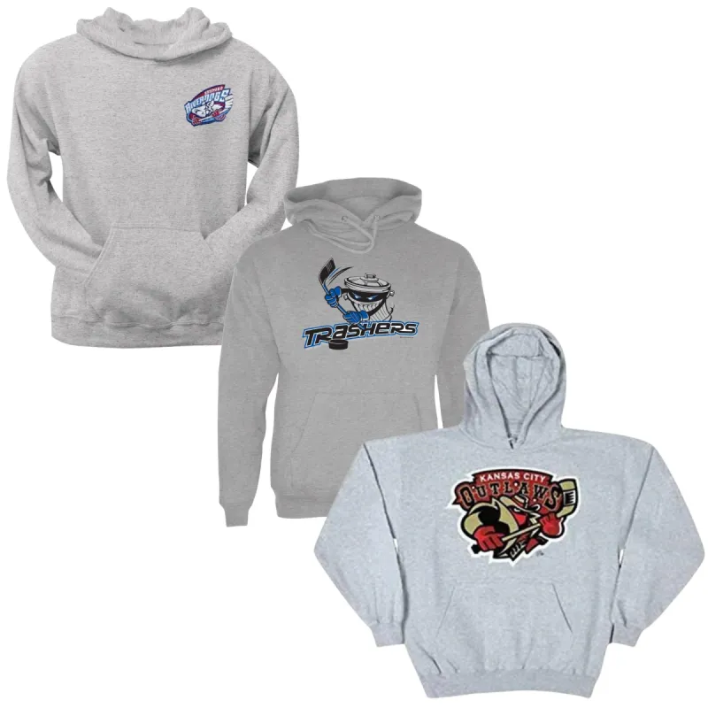 Danbury Trashers United Hockey League UHL Fan Favorite Collection 3 Piece Mens Pullover Hoodie Combo Gift Pack sold by Old Glory