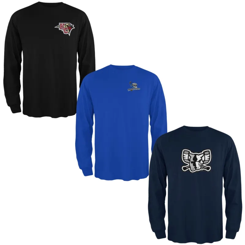 Danbury Trashers Hockey Mens Long Sleeve T Shirts - Collector 3 Team Set made by Old Glory
