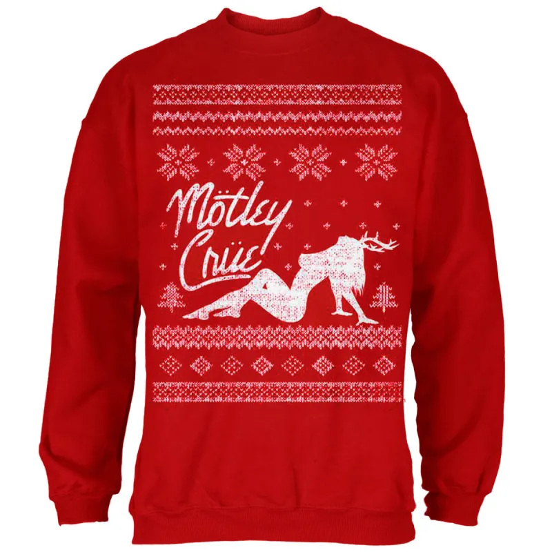 Motley Crue - Holiday Mens Crew Neck Sweatshirt sold by Old Glory