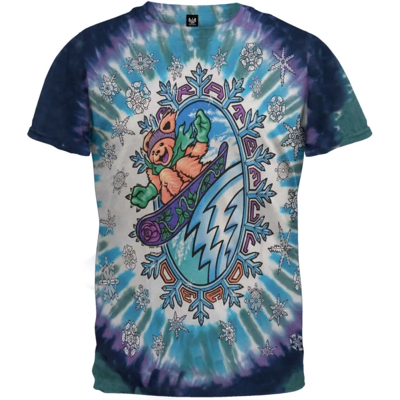 Grateful Dead - Snowboarding Bear Tie Dye T-Shirt made by Grateful Dead