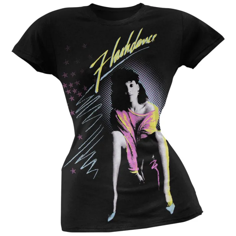 Flashdance - Vibrant Poster Juniors T-Shirt sold by Old Glory
