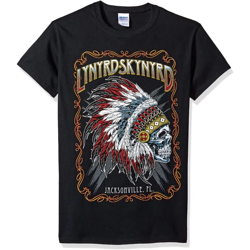 Lynyrd Skynyrd - Indian Skeleton Adult T-Shirt sold by Old Glory