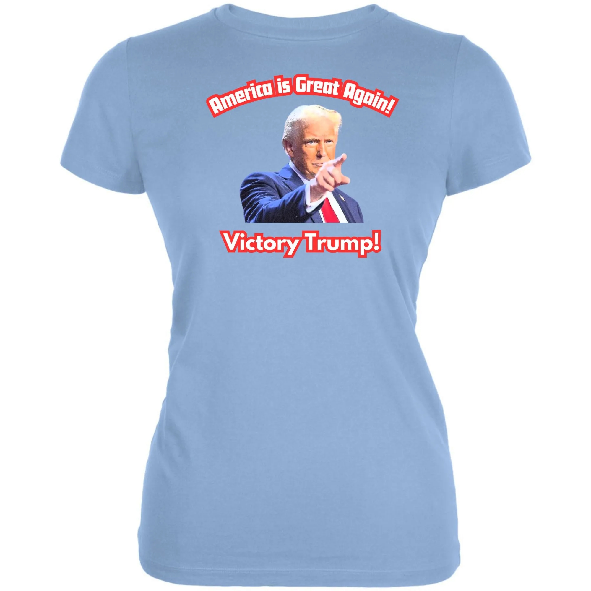 America is Great Again Victory Donald Trump 20024 Juniors T Shirt sold by Old Glory product image thumbnail 2