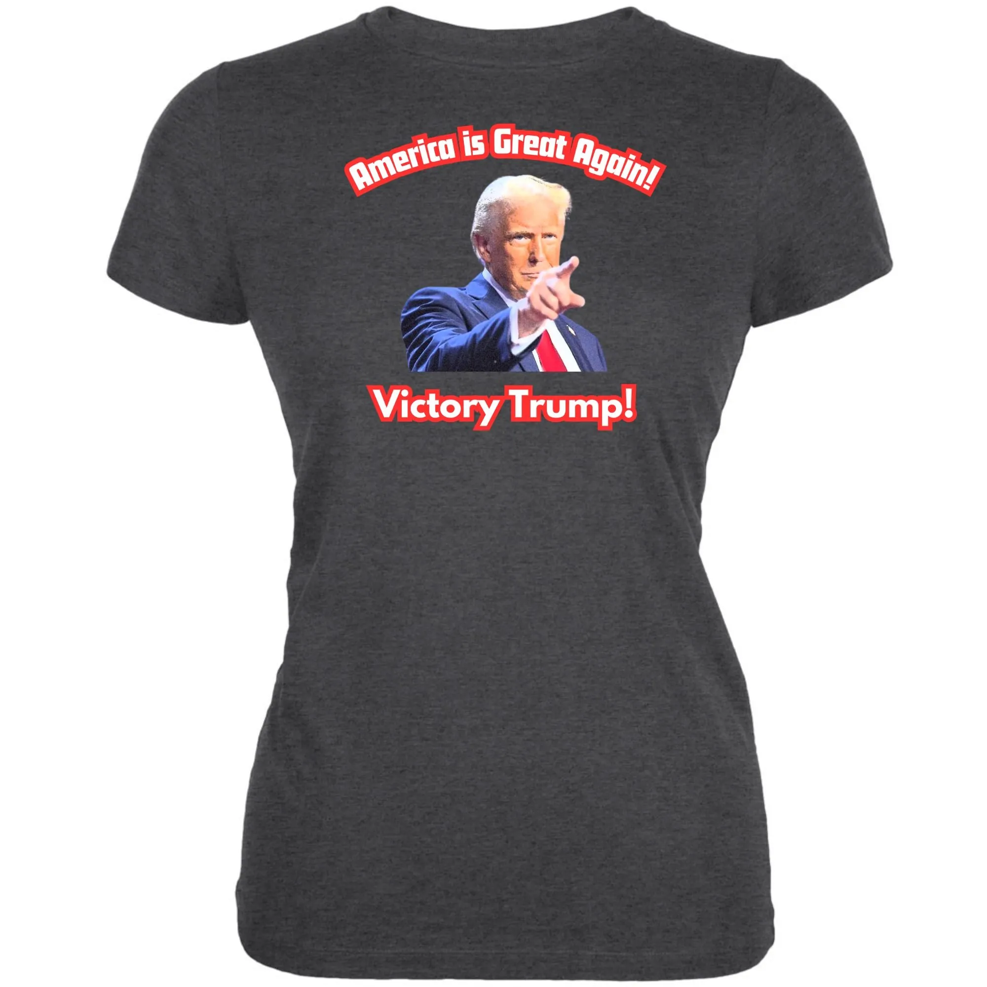 America is Great Again Victory Donald Trump 20024 Juniors T Shirt sold by Old Glory product image thumbnail 3