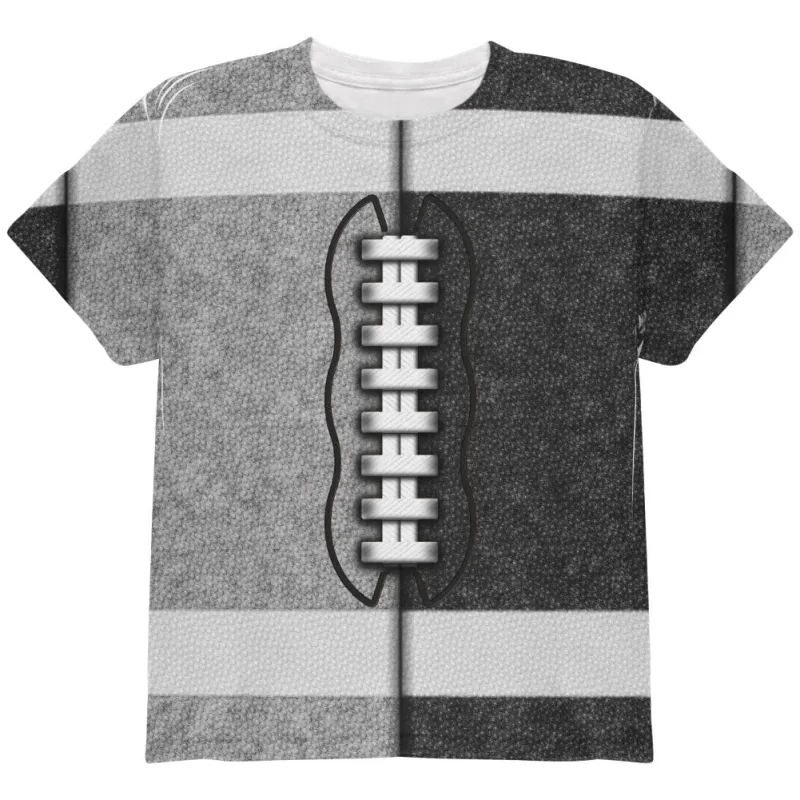 Fantasy Football Team Silver and Black All Over Youth T Shirt sold by Old Glory
