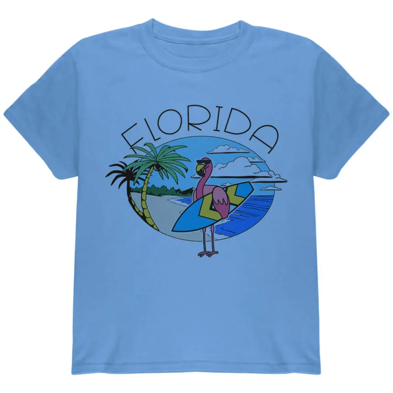 Florida Flamingo Summer Beach Youth T Shirt sold by Old Glory