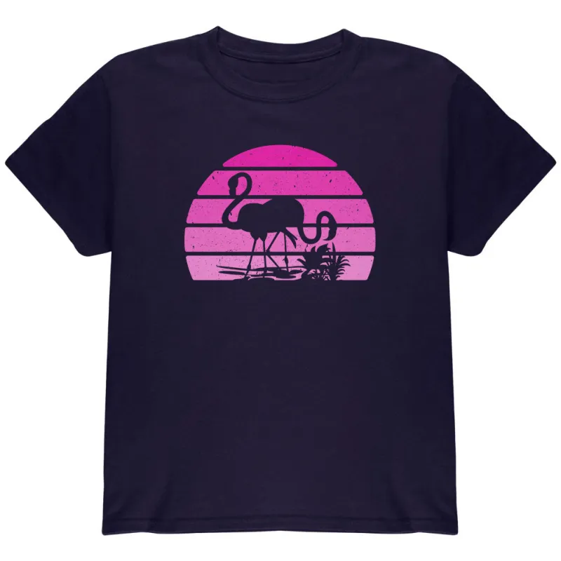 Florida Flamingo Retro Sunset Youth T Shirt sold by Old Glory