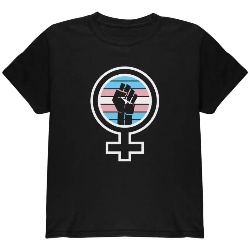 Feminist Raised First 70's Retro Sun Trans Flag Youth T Shirt sold by Old Glory