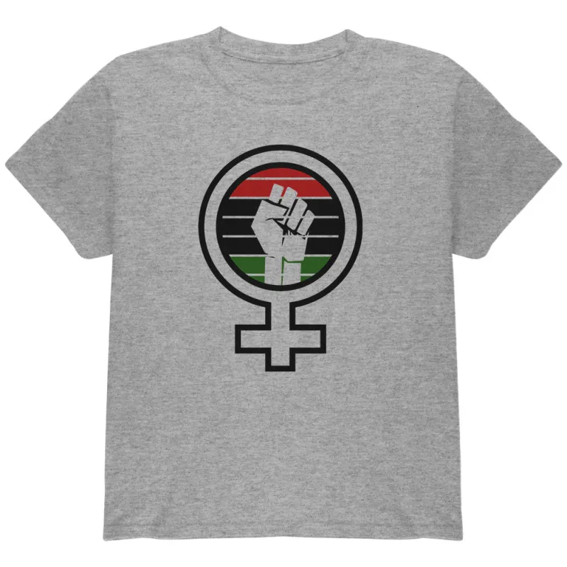 Feminist Raised First 70's Retro Sun Afro-American flag Youth T Shirt sold by Old Glory