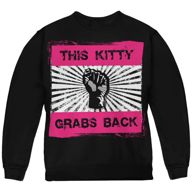 Feminist Activist This Kitty Grabs Back Youth Sweatshirt sold by Old Glory