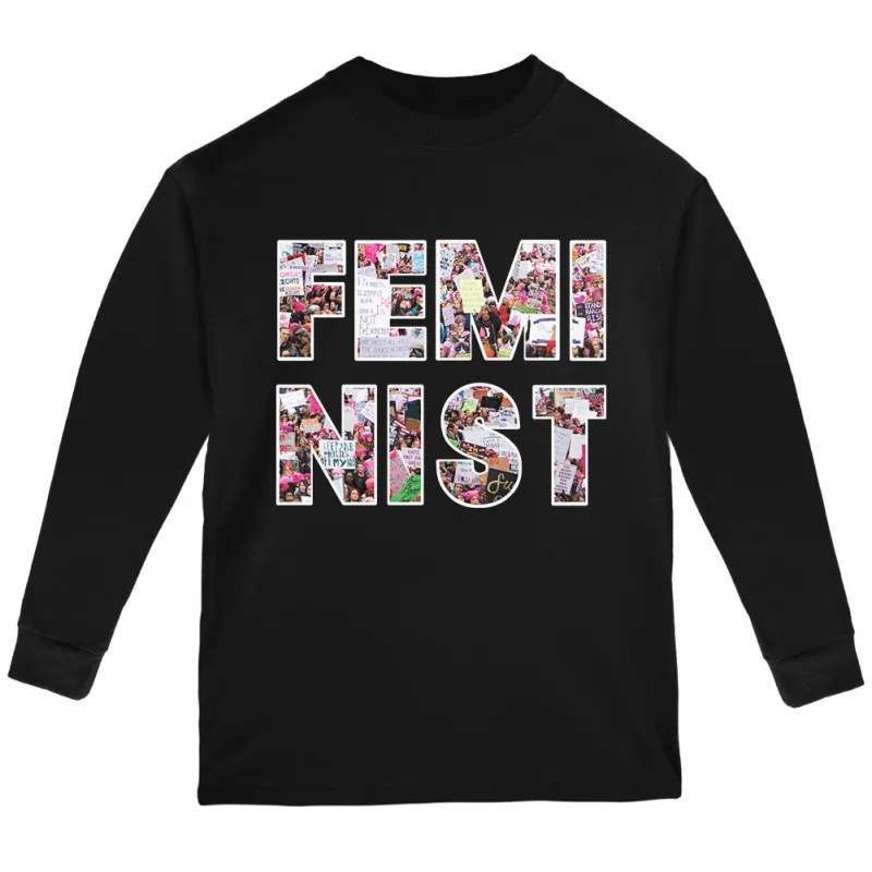 Feminist Women's March Youth Long Sleeve T Shirt sold by Old Glory