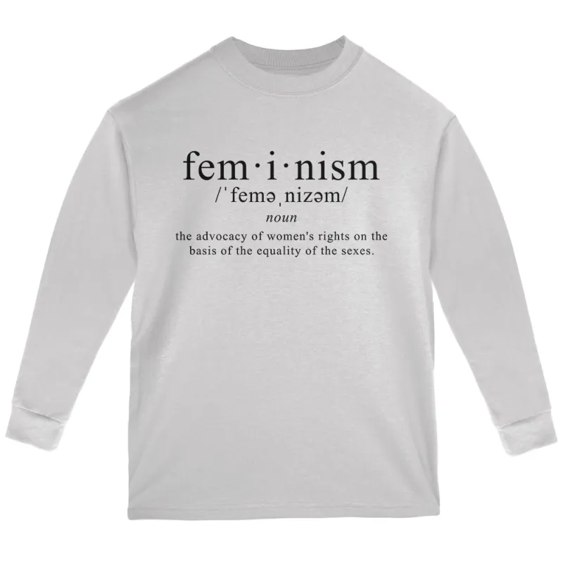 Feminism Definition Youth Long Sleeve T Shirt sold by Old Glory