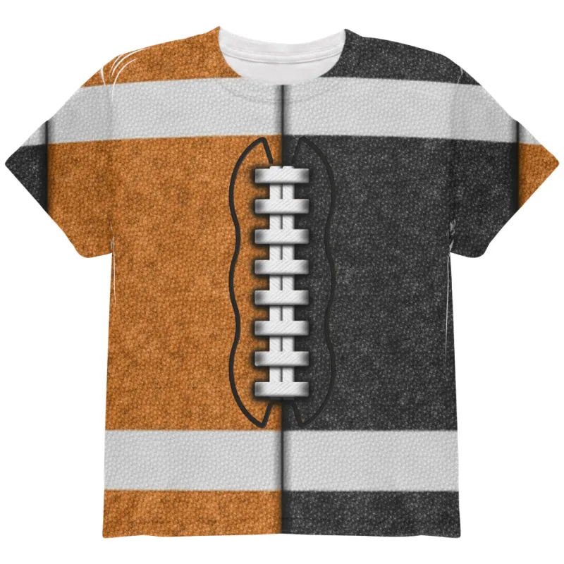 Fantasy Football Team Orange and Black All Over Youth T Shirt sold by Old Glory