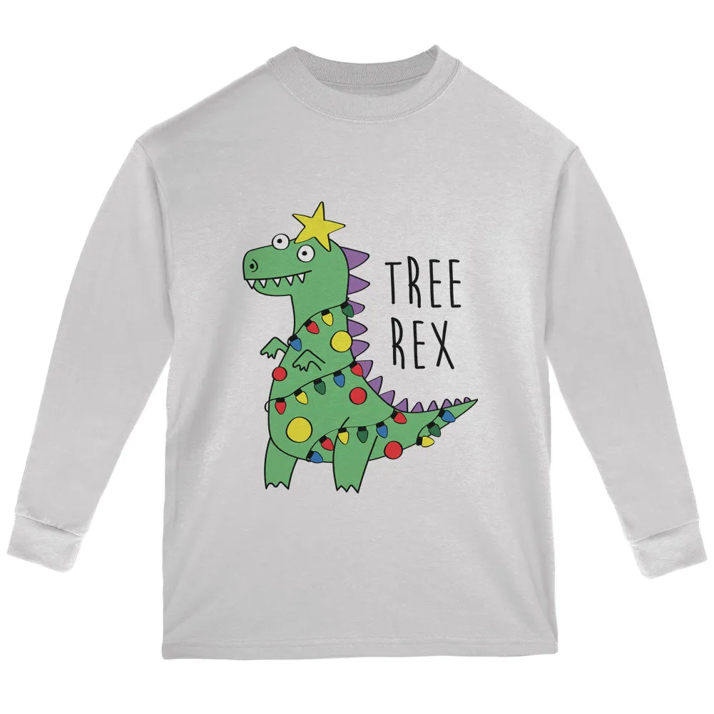 Christmas Tree Rex T-Rex Funny Dinosaur Youth Long Sleeve T Shirt sold by Old Glory