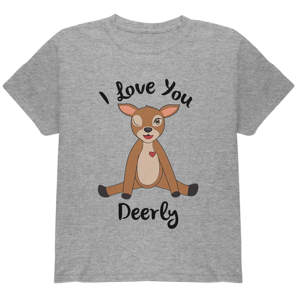 Deer I love You Deerly Dearly Funny Pun Youth T Shirt sold by Old Glory
