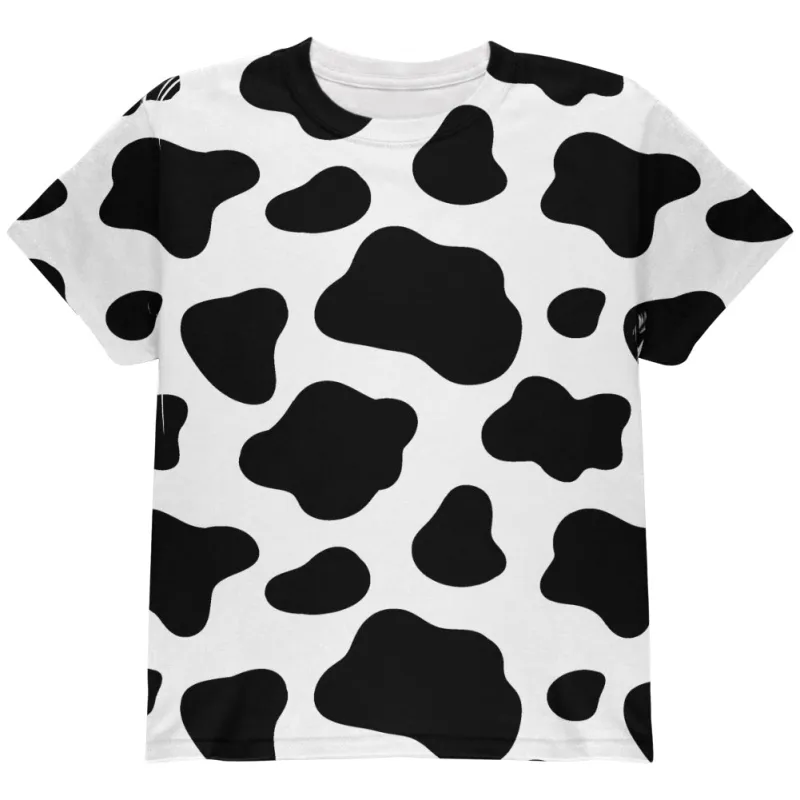 Halloween Costume All Over Cow Pattern Youth Costume T Shirt sold by Old Glory