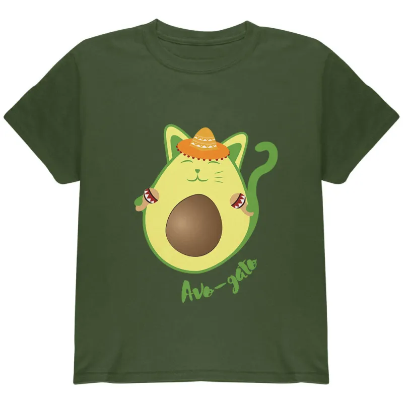 Cinco De Mayo Avogado Avocato Avocado Cat Spanish Youth T Shirt sold by Old Glory