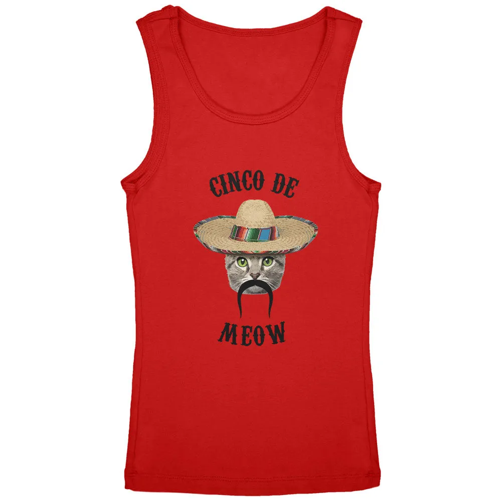 Funny Cat Cinco de Mayo Meow Youth Girls Tank Top sold by Old Glory
