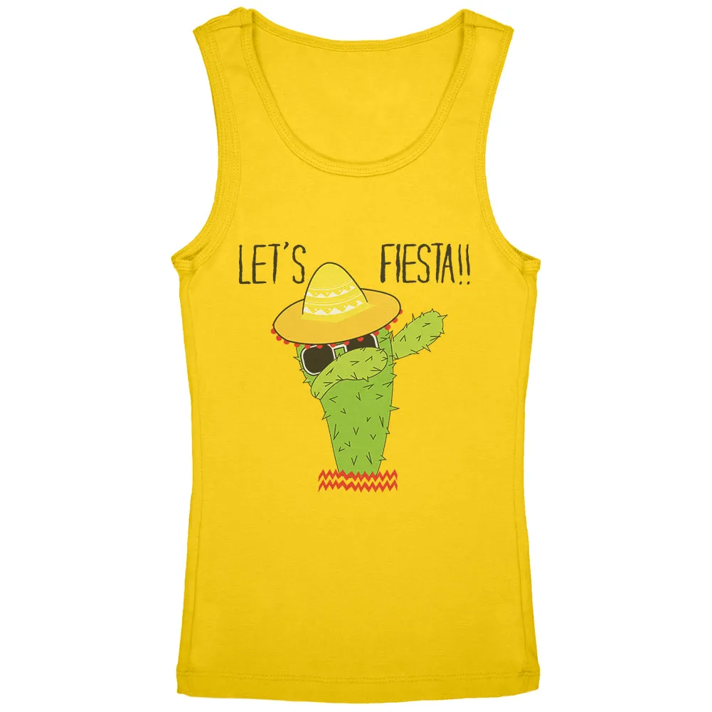 Cinco De May Cactus Let's Fiesta Party Youth Girls Tank Top sold by Old Glory product image thumbnail 2